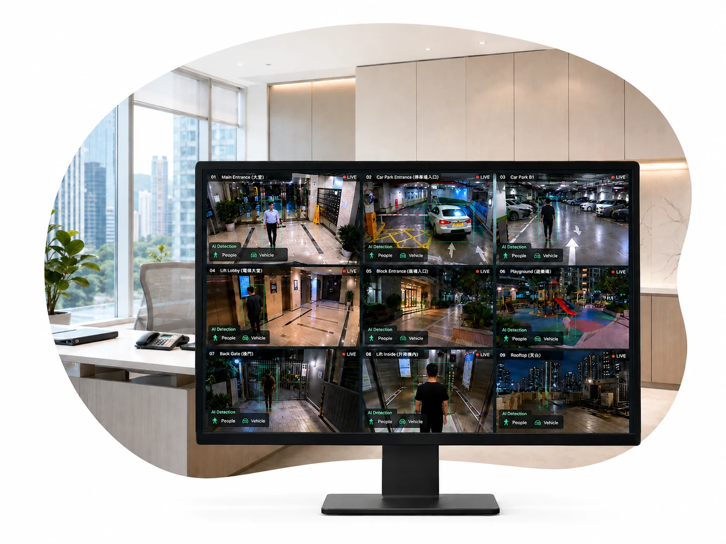 AI CCTV monitoring equipment