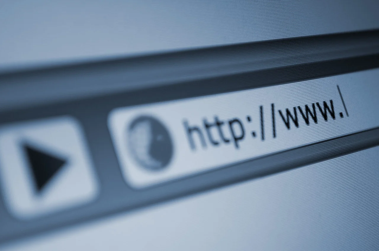 Close-up of a browser address bar