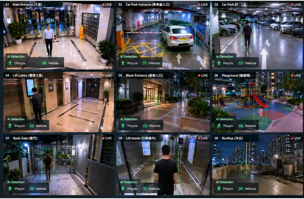 AI CCTV Monitoring equipment and operation view