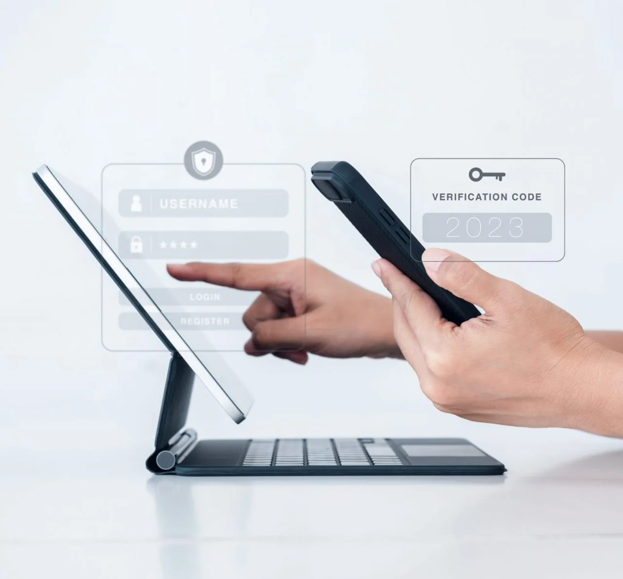Account verification using a phone and tablet